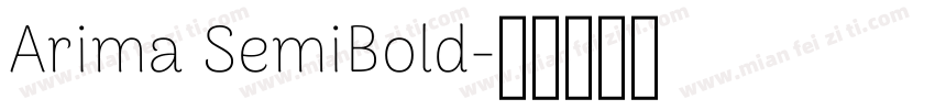 Arima SemiBold字体转换